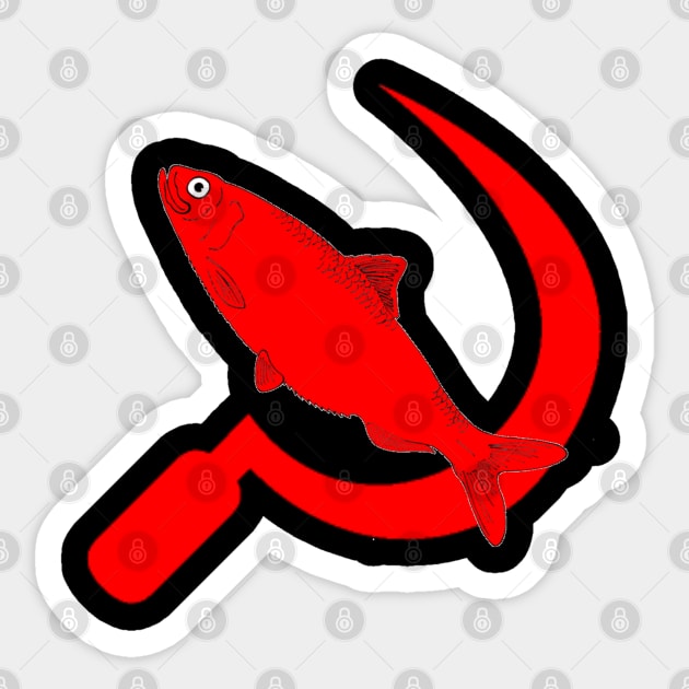 Red red herring Communism Sticker TeePublic